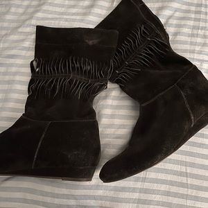 Black Suede boots size 10